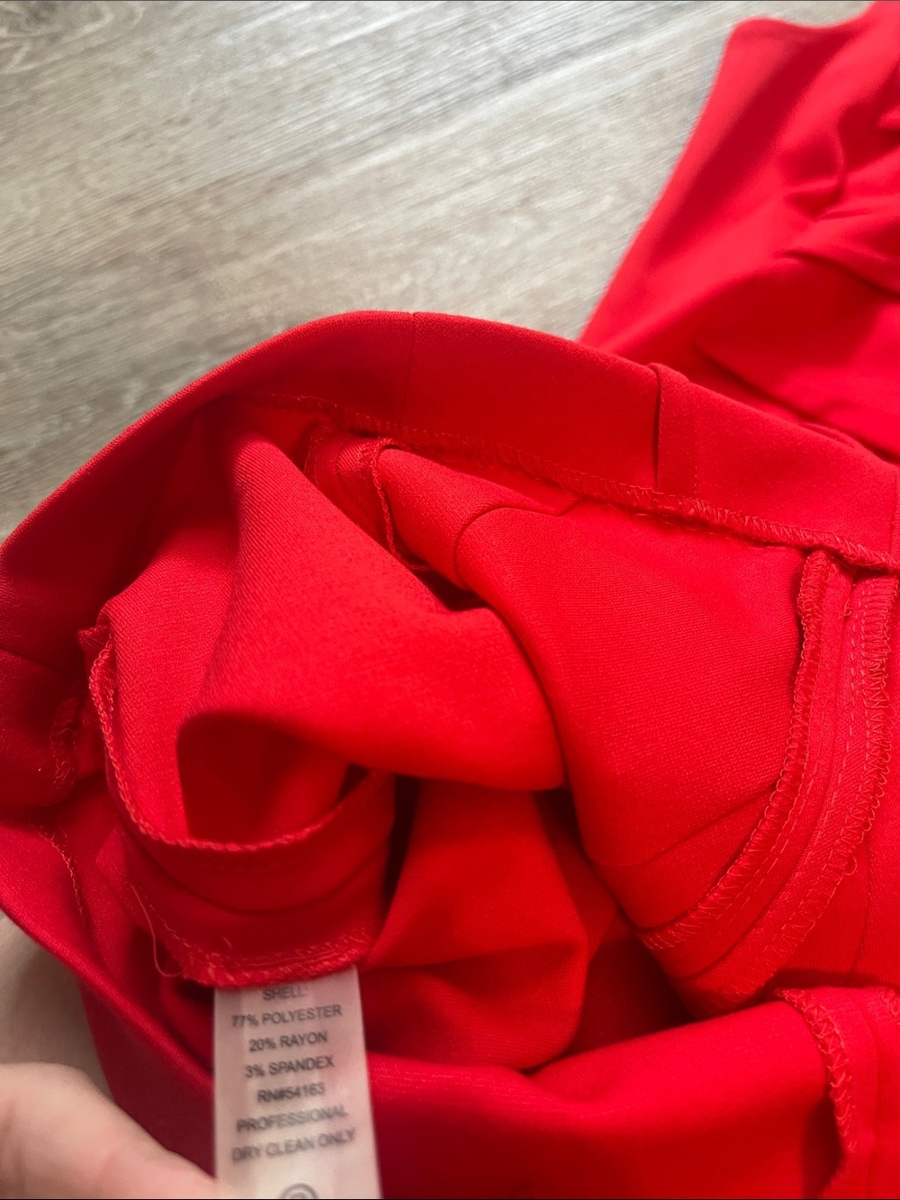 Calvin Klein Red Sleeveless Midi Sheath Dress tank minimalist business casual - Picture 5 of 6